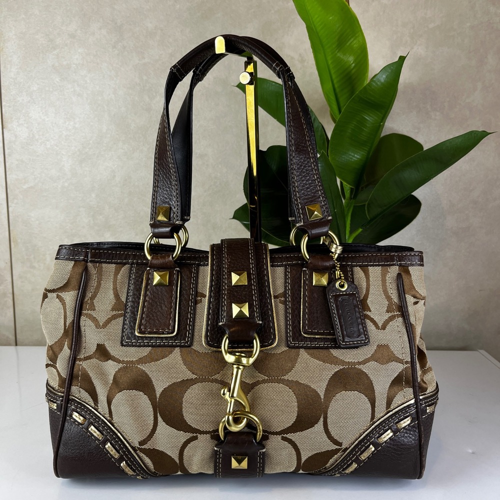 ♡ Coach Hamptons Horsebit Top Handle Bag F10313 ♡